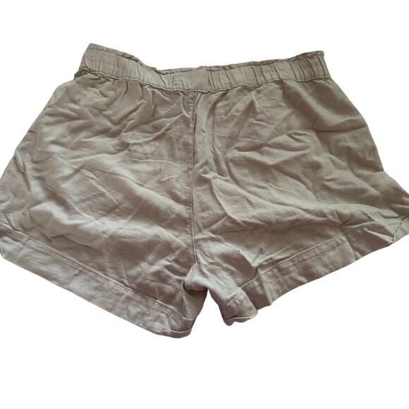 Blank NYC Women's Beige Linen Blended Elastic Waist Paperbag Shorts Size Large - Picture 1 of 6
